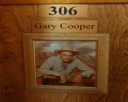 In a room called the Gary Cooper room, two women t In a room called the Gary Cooper room, two women that participated in the solicitation were murdered and thrown out the window. They have often been s